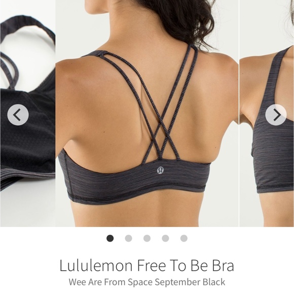 Lululemon Free To Be Bra Wee Are From Space September Black - Picture 2 of 4